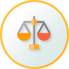 Icon of scales symbolizing adjudicators or decision-makers in legal or administrative contexts.