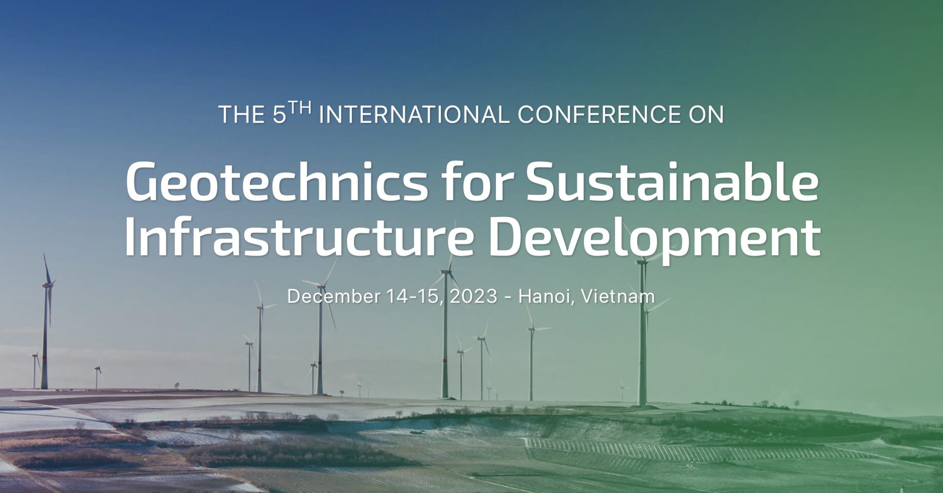 5th Intl Conf Geotechnics Hanoi Dec 2023