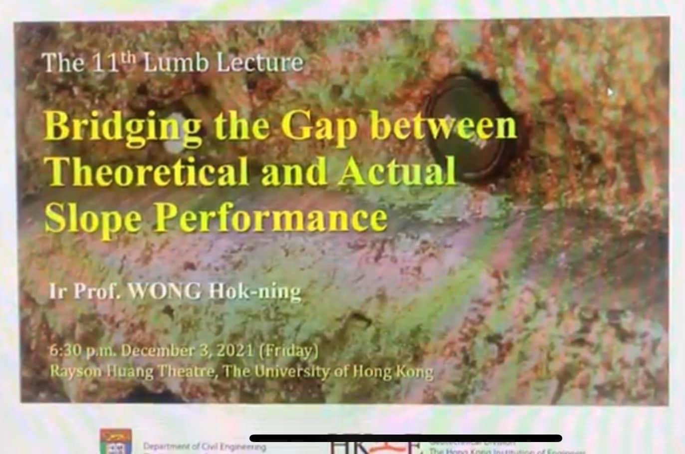 Slope Text The 11th Lumb lecture entitled “Bridging the gap between theoretical ...
