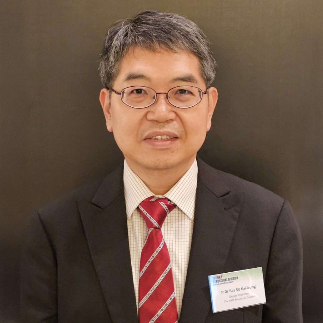 Ir Dr Ray SU Kai-leung, Deputy Chairman, HKIE Structural Division, wearing suit and glasses