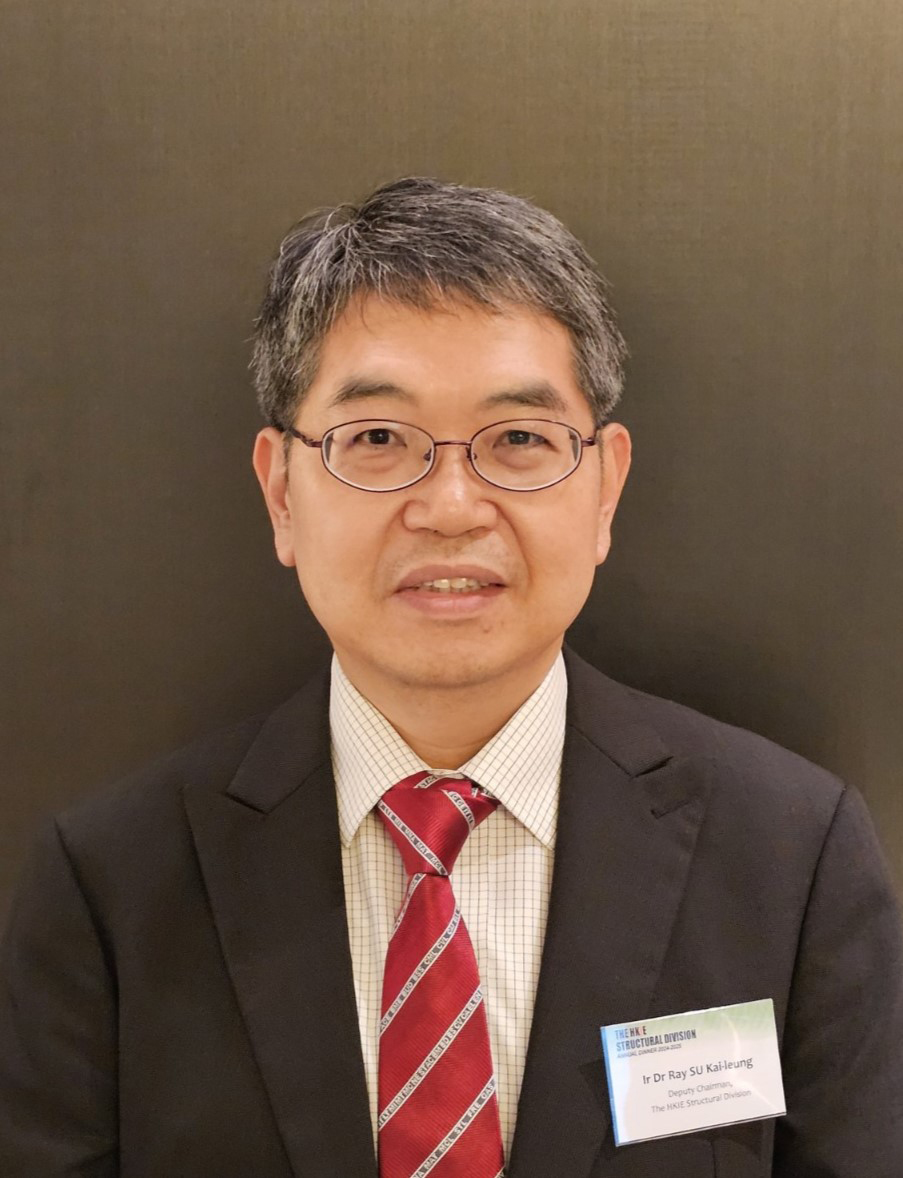 Ir Dr Ray SU Kai-leung, Deputy Chairman, HKIE Structural Division, wearing suit and glasses