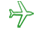 Green airplane icon